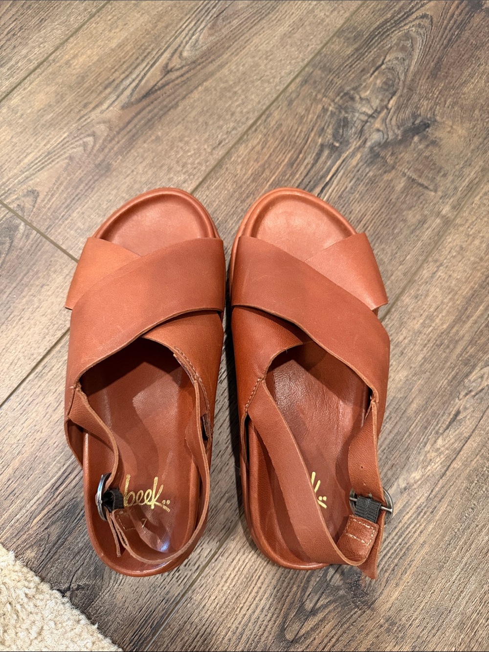 Beek brown leather sandal, size 7